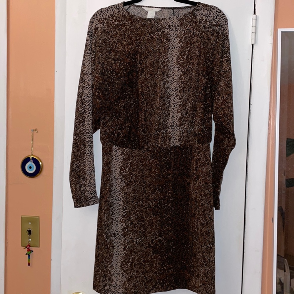 H&M dress brown,tan,black